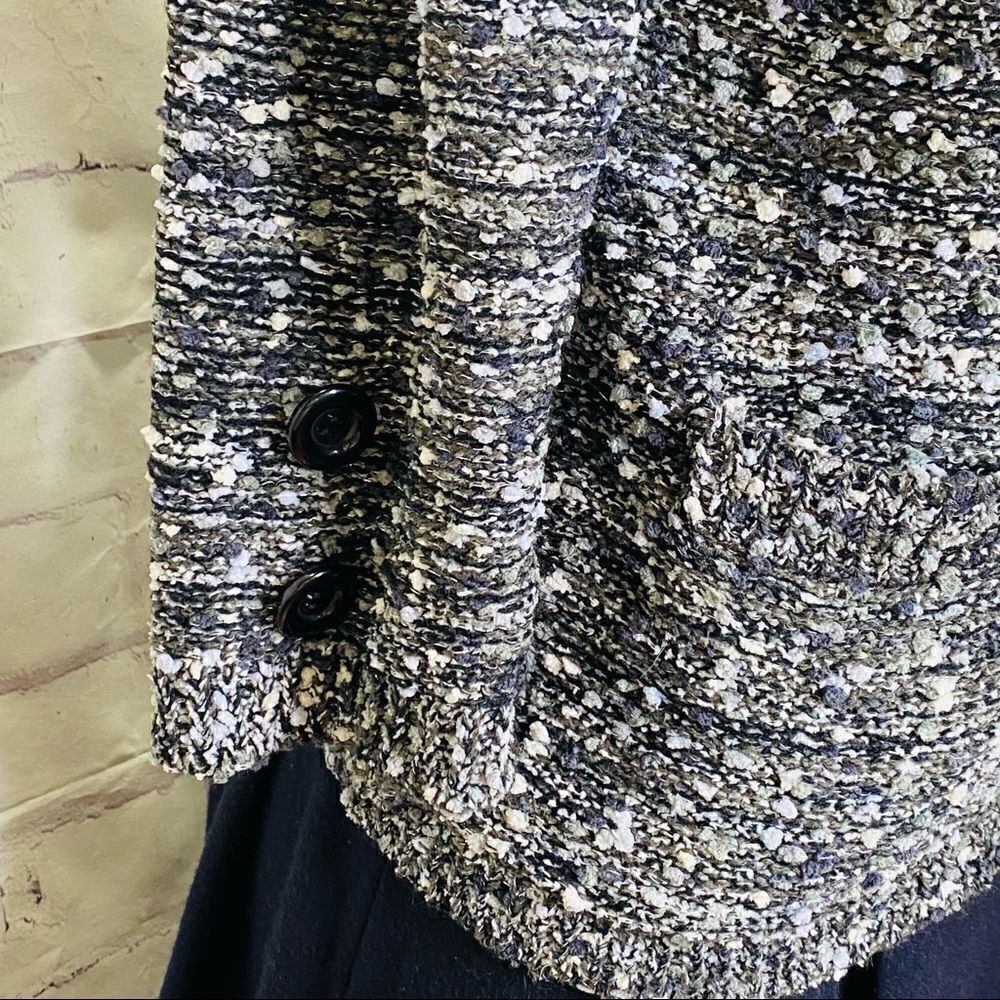 Eci Metallic Thread Collar 2-button Cardigan- M - Picture 7 of 8